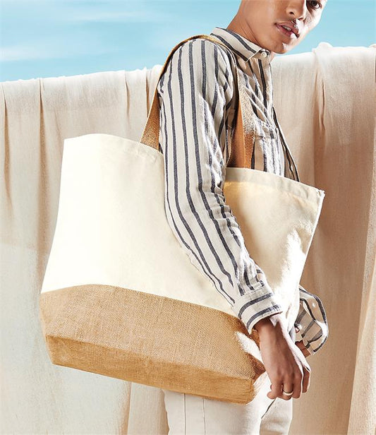 Weston Bay Jute Base Canvas Tote